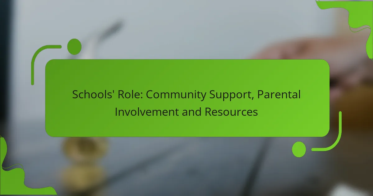 Koulujen rooli: yhteisön tuki, vanhempien osallisuus ja resurssit